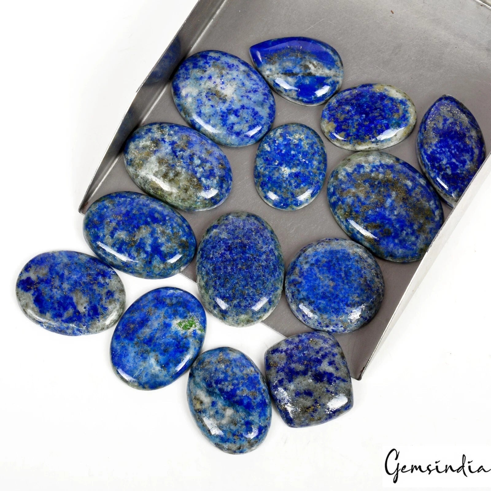 500 Cts Natural Blue Lapis Lazuli Mix Cab Loose Gems Wholesale Lot For Jewelry