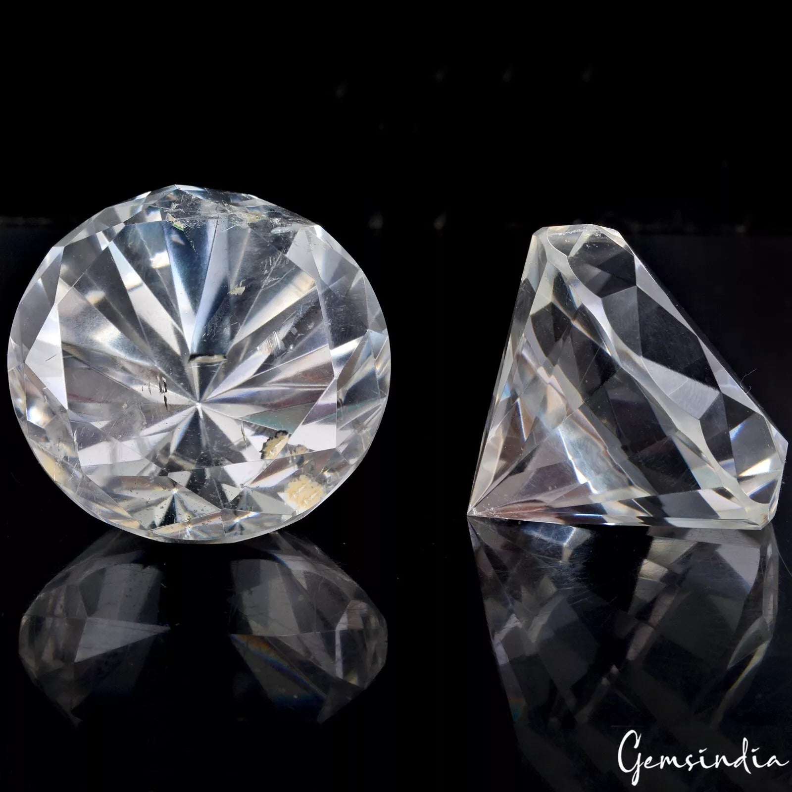 350 Cts Natural Untreated White Quartz Crystal Diamond Cut Loose Huge Rare Gem