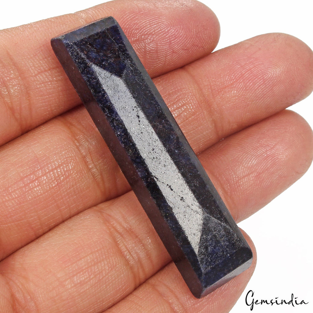 Certified 98.10Ct Natural Blue Sapphire Kitakat Baguette Cut Loose Gem 55x12x9mm