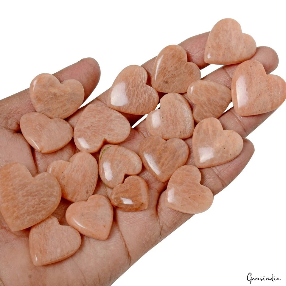 Amazonite Lot, Cabochon, Untreated, Peach — 18 Pieces, 18mm to 30mm, 550 Ct, Madagascar