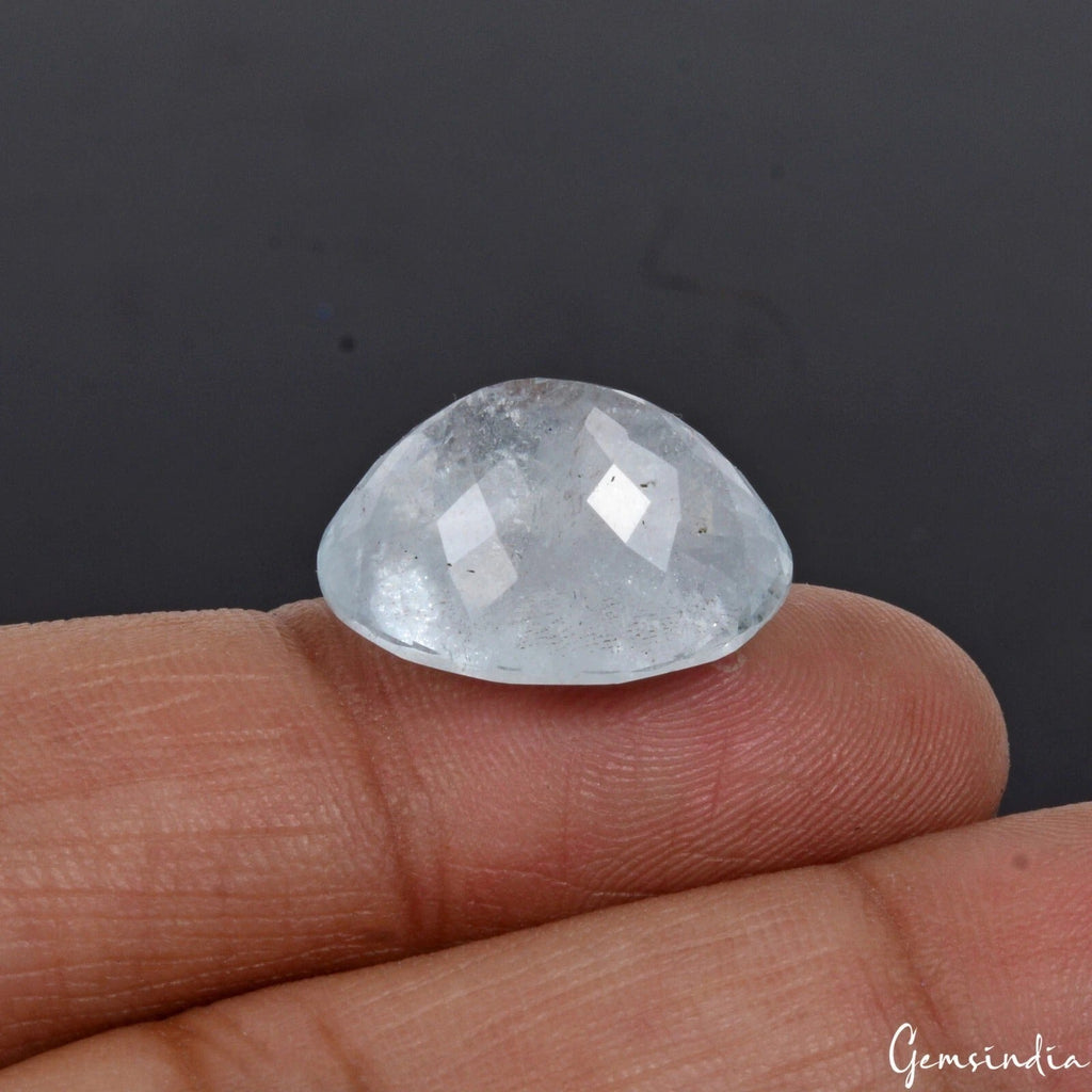 Certified 16.80 Cst Natural Brazilian Aquamarine Loose Cut Faceted Large Gem