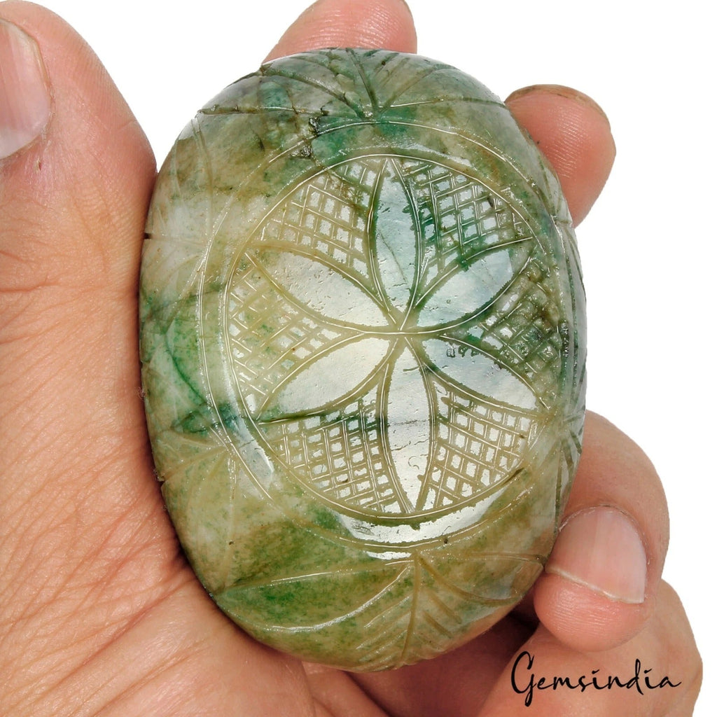 850 Ct Natural Green Emerald Earth Mined Huge Size Hand Carved Loose Gemstone