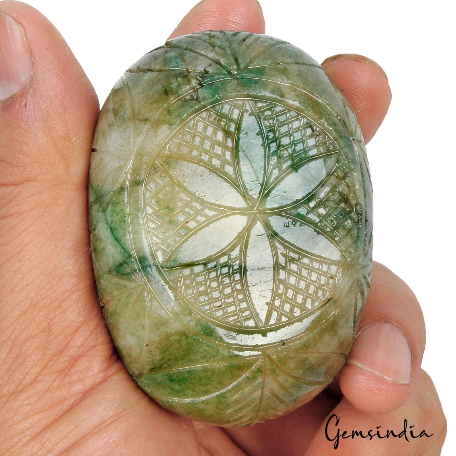 850 Ct Natural Green Emerald Earth Mined Huge Size Hand Carved Loose Gemstone