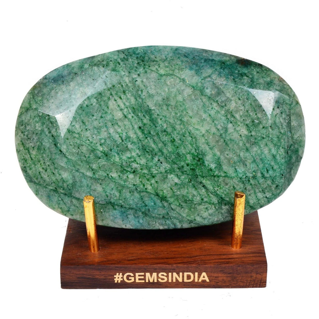 Emerald Loose Gemstone, Oval Cut, Color Enhanced — 120x71x48 mm, 2730 Ct, Brazil
