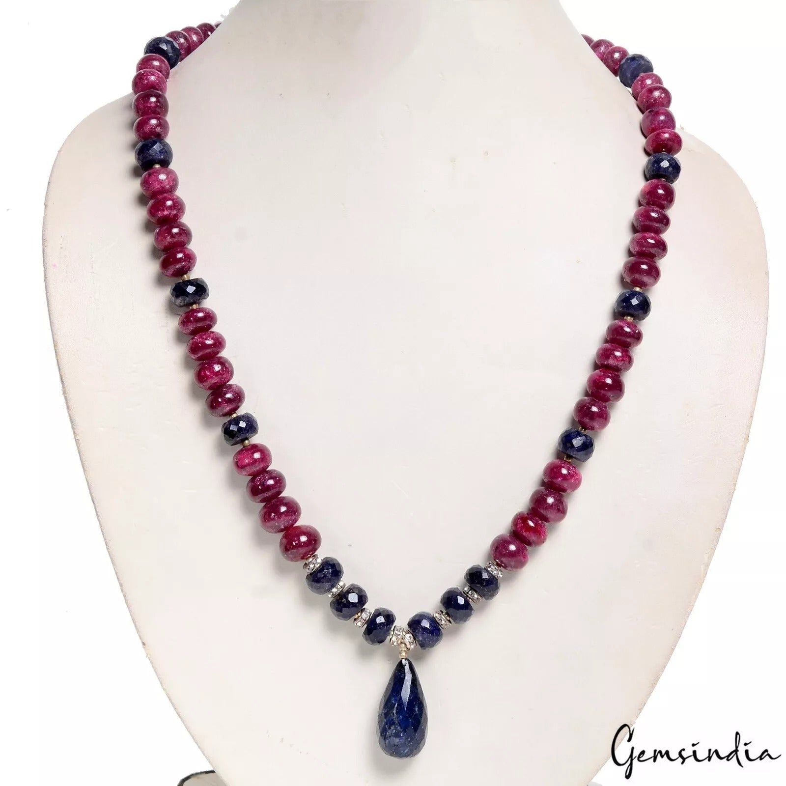 Ruby Necklace, Color Enhanced — 25mm, 500 Ct