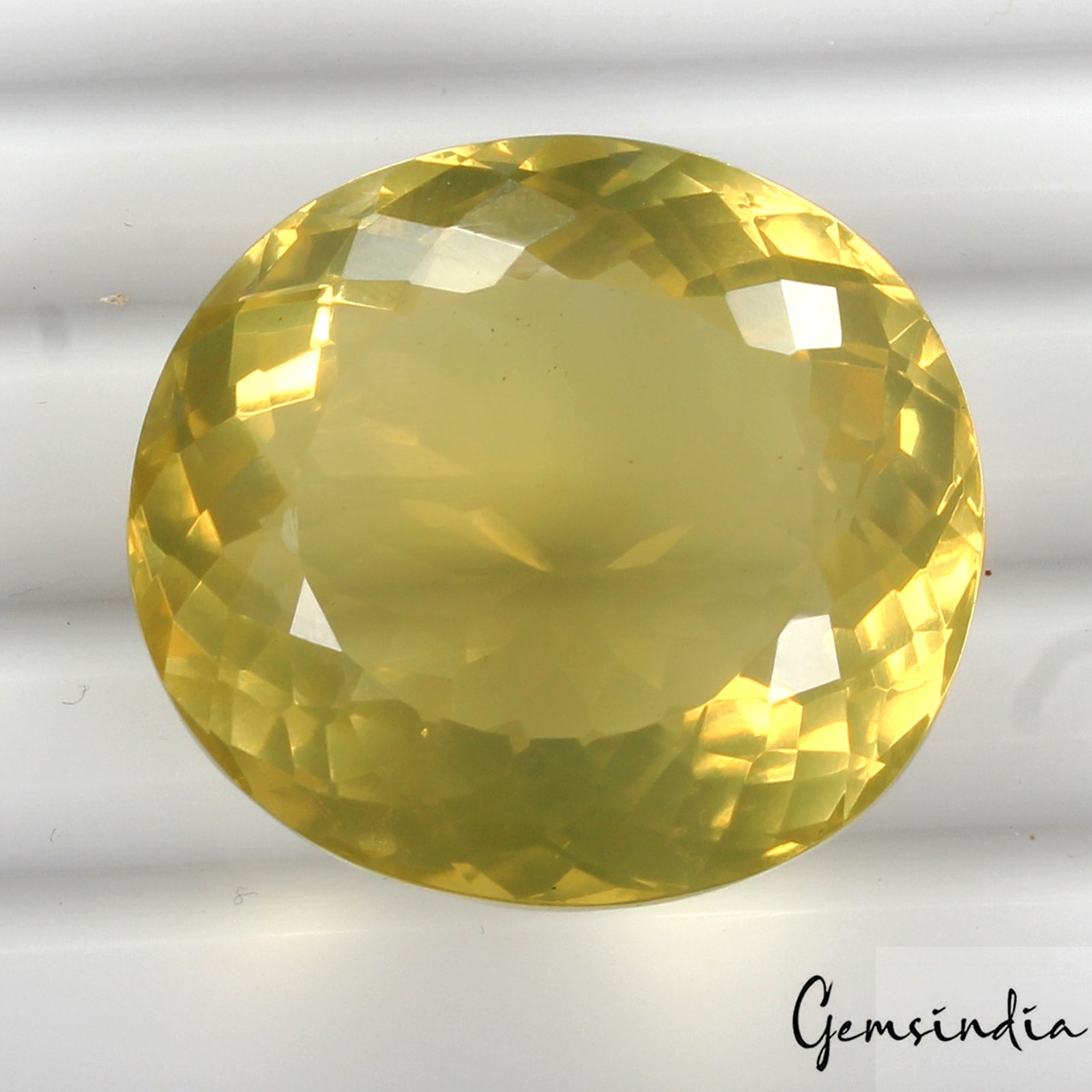 Certified 73.40 Cts Natural Untreated Golden Yellow Citrine Oval Cut Loose Gem
