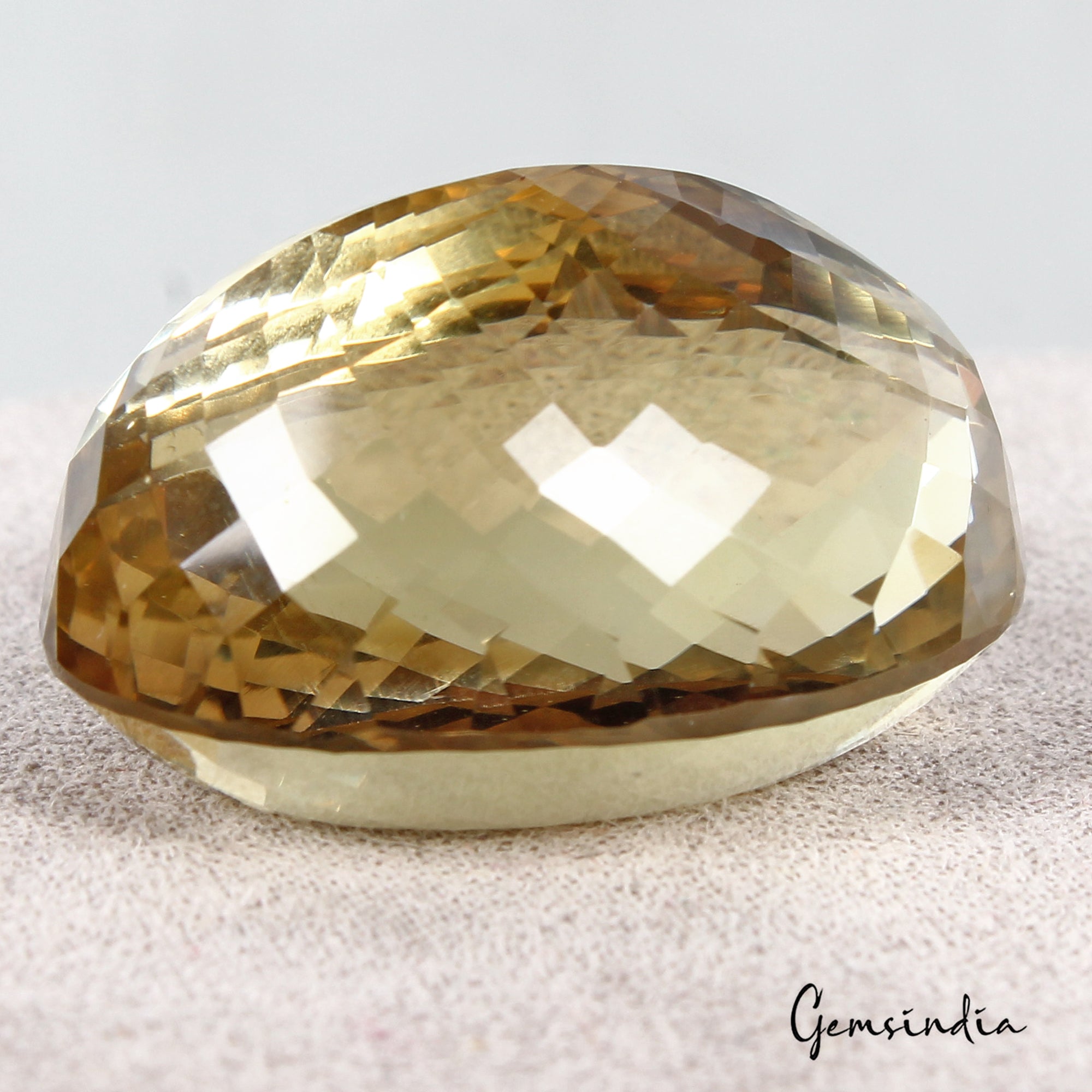 100.40 Cts Natural Untreated Brazilian Yellow Citrine Oval Faceted Cut Loose Gem