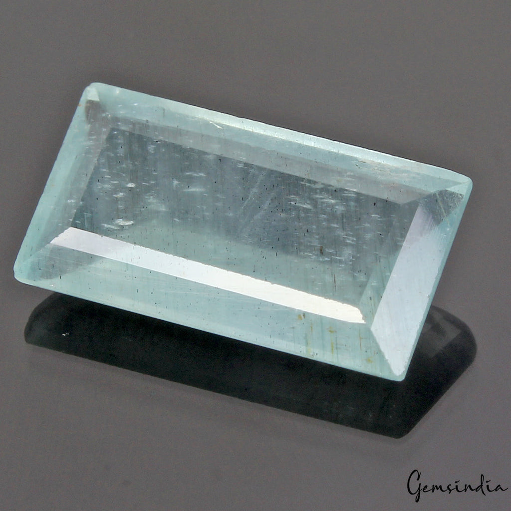 7.90 Cts Natural Unheated Stunning Blue Aquamarine Baguette Cut Loose Gemstone