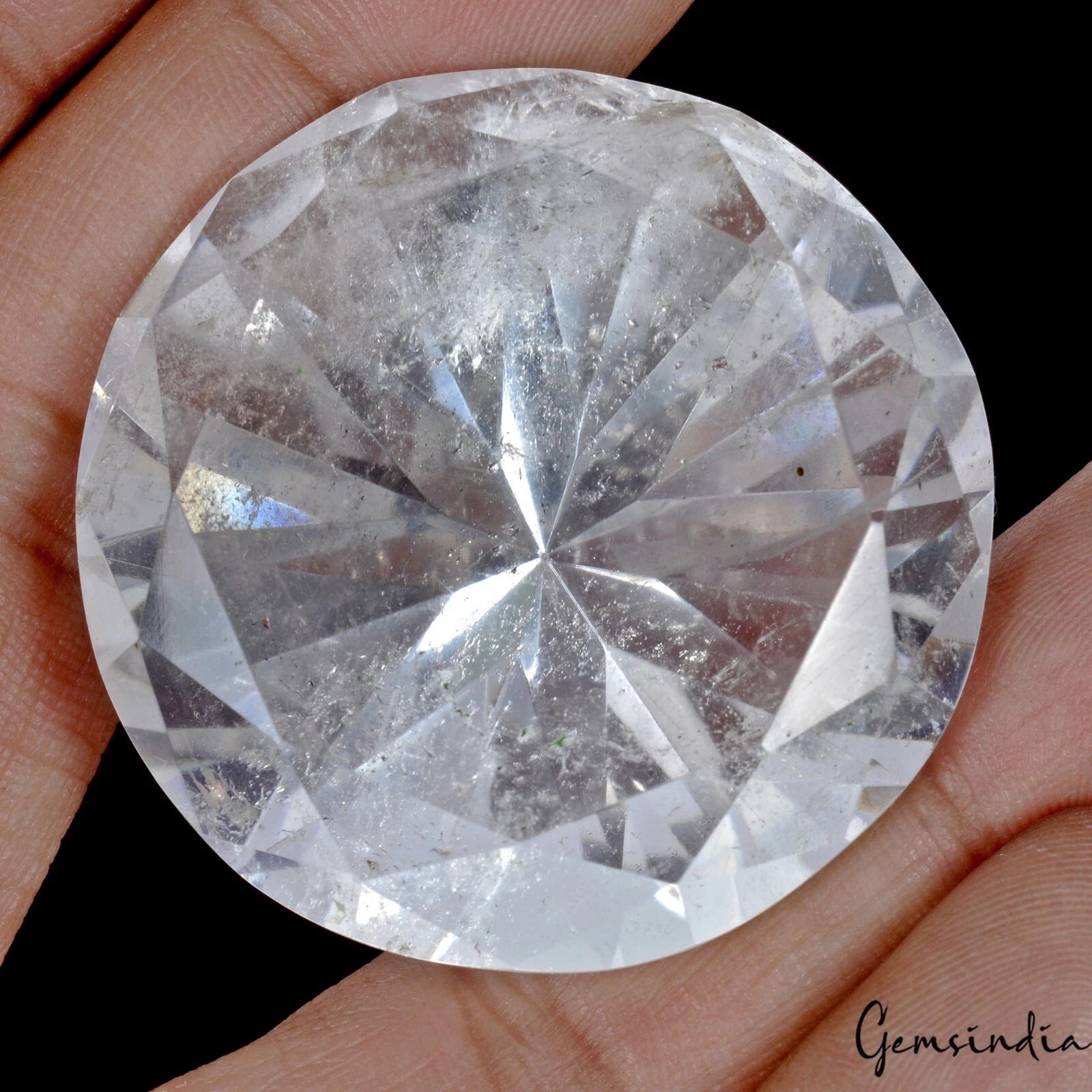251.90 Cts Natural Diamond Cut White Quartz Crystal Mineral Loose Huge Size Gem