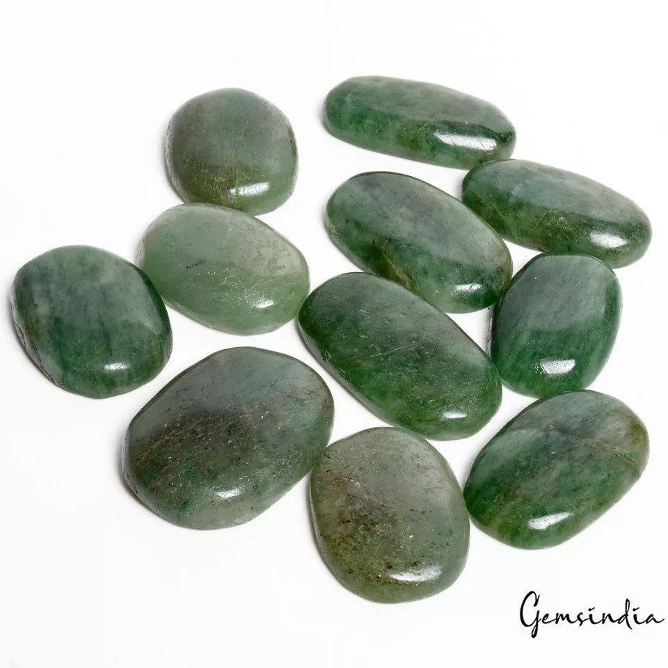 1200 Ct Natural Green Aventurine Oval Cab 40-50mm Loose Wholesale Gemstones Lot