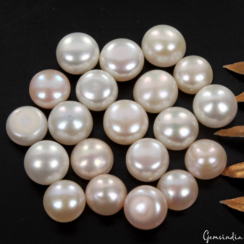 Wholesale Lot of 9-11mm Freshwater Pearl Round Loose Rring Size Gemstone 120 Cts