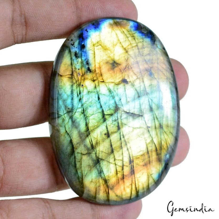 193.20 Cts Natural Spectrolite Labradorite Oval Huge Gemstone For Pendant/Jewel