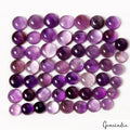 Certified 175.80 Ct Natural Untreated Purple Amethyst Round Cab Loose Gems Lot~