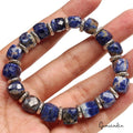Sodalite Bracelet, Untreated, Blue — 6.5 Inch, 103.35 Ct, Madagascar