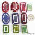 1060 Ct/10 Pcs Natural Multi Color Emerald Ruby Sapphire Mixed Cut Loose Gem Lot