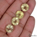 23.40 Ct/4 Pcs Natural Untreated Lemon Citrine Quartz Round Calibrated 11mm Gems