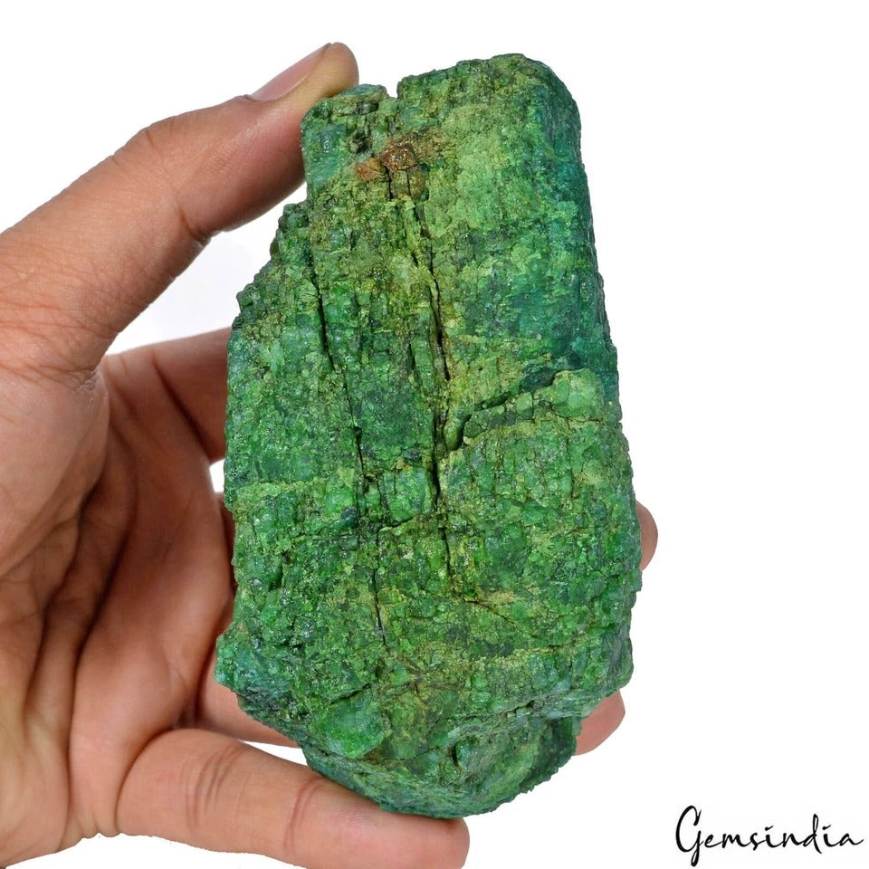 3400 Ct Natural Green Emerald Colombian Uncut Rough Huge Loose Gemstone Specimen