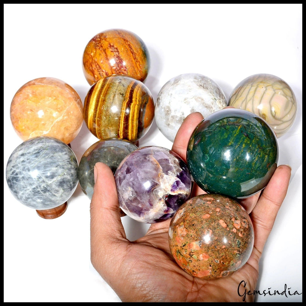 3.2 KG A++ Wholesale Natural Mixed Ball Crystal Sphere Reiki Healing Gem 54-56mm