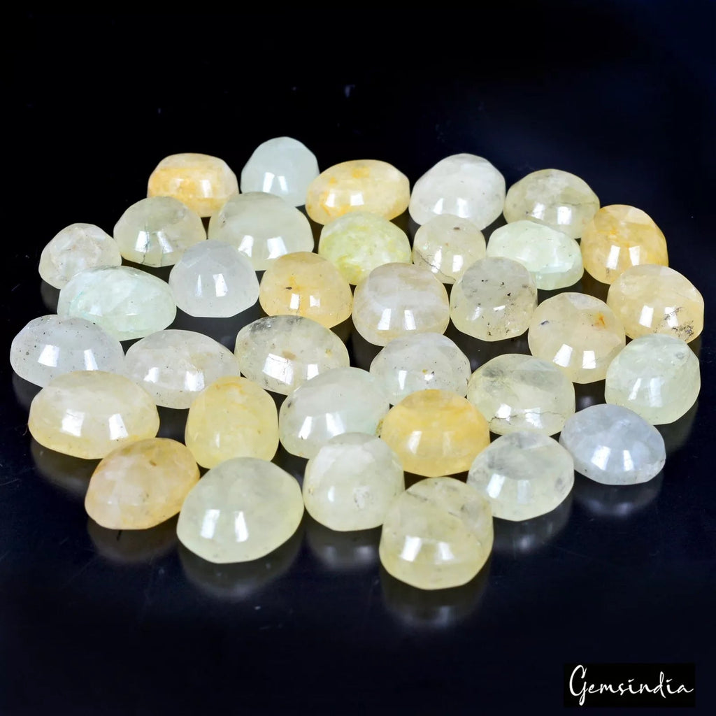 420 Ct/35 Pcs Natural Untreated Yellow Green Beryl Oval Cut 13-18mm Gemstones