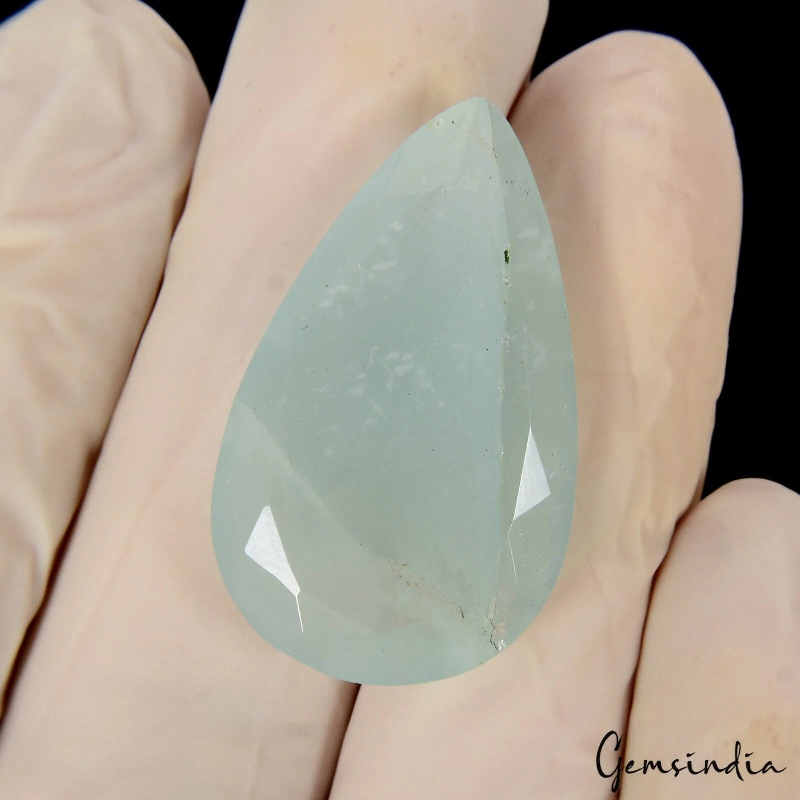 Certified 30.50 Cts Natural Untreated Aqua Green Aquamarine Pear Gem For Pendant