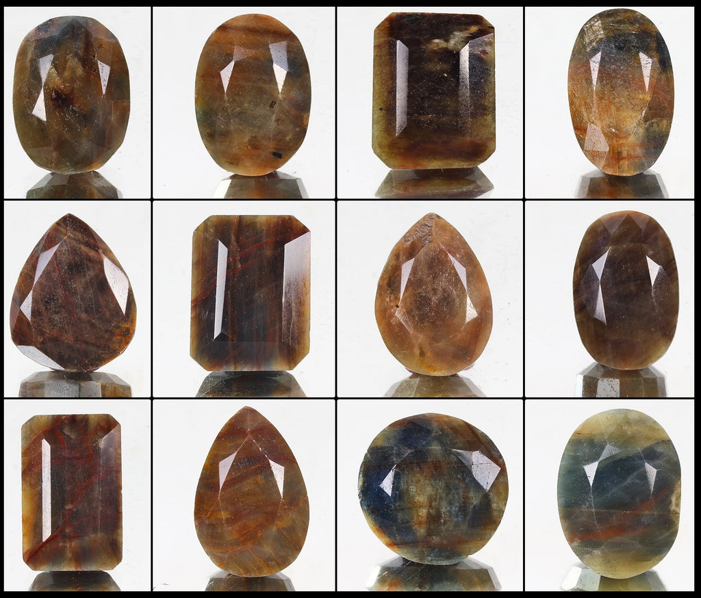 12 Pcs Natural Untreated Multi Color Sapphire Earth Mined Mix Cut Loose Gems Lot