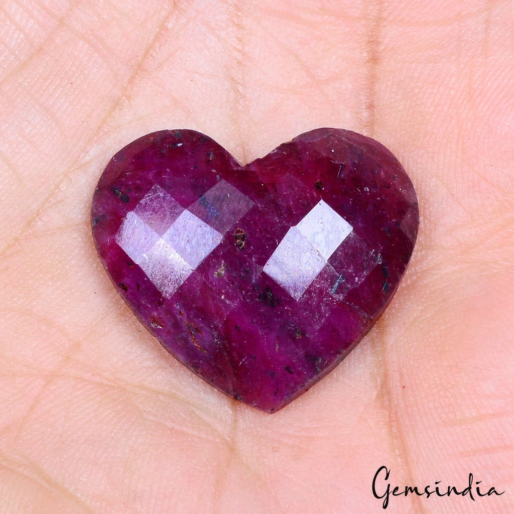 Ruby Loose Gemstone, Color Enhanced, Red — 23 x 26 x 5 mm, 34.70 Ct