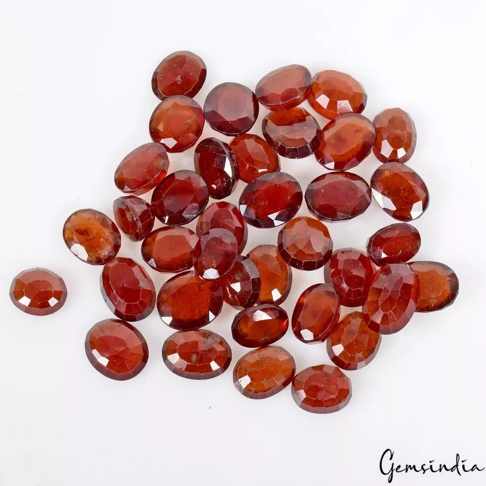 Hessonite Garnet Lot, Loose Gemstone, Untreated — 37 Pieces, 9mm to 12mm, 146.10 Ct, Sri Lanka