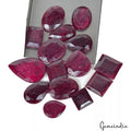 600 Ct/15 Pc Natural Red Ruby Mix Cut 17-37mm Loose Gemstones For Jewelry Making