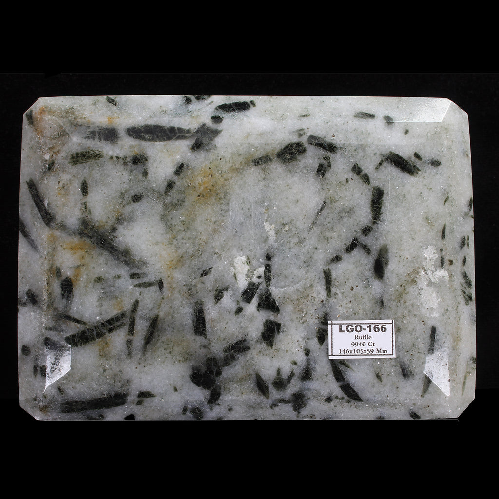 Rutilated Quartz Loose Gemstone, Black — 5.7x4.1x2.3 Inch, 9940 Ct (1.988 Kg), Madagascar