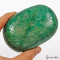 2830 Ct Natural Brazilian Green Emerald Oval Cut Hand Carved Huge Size Loose Gem