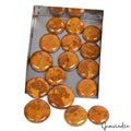 650 Cts/16 Pcs Natural Untreated Yellow Brown Agate Round Cab Gems For Jewelry