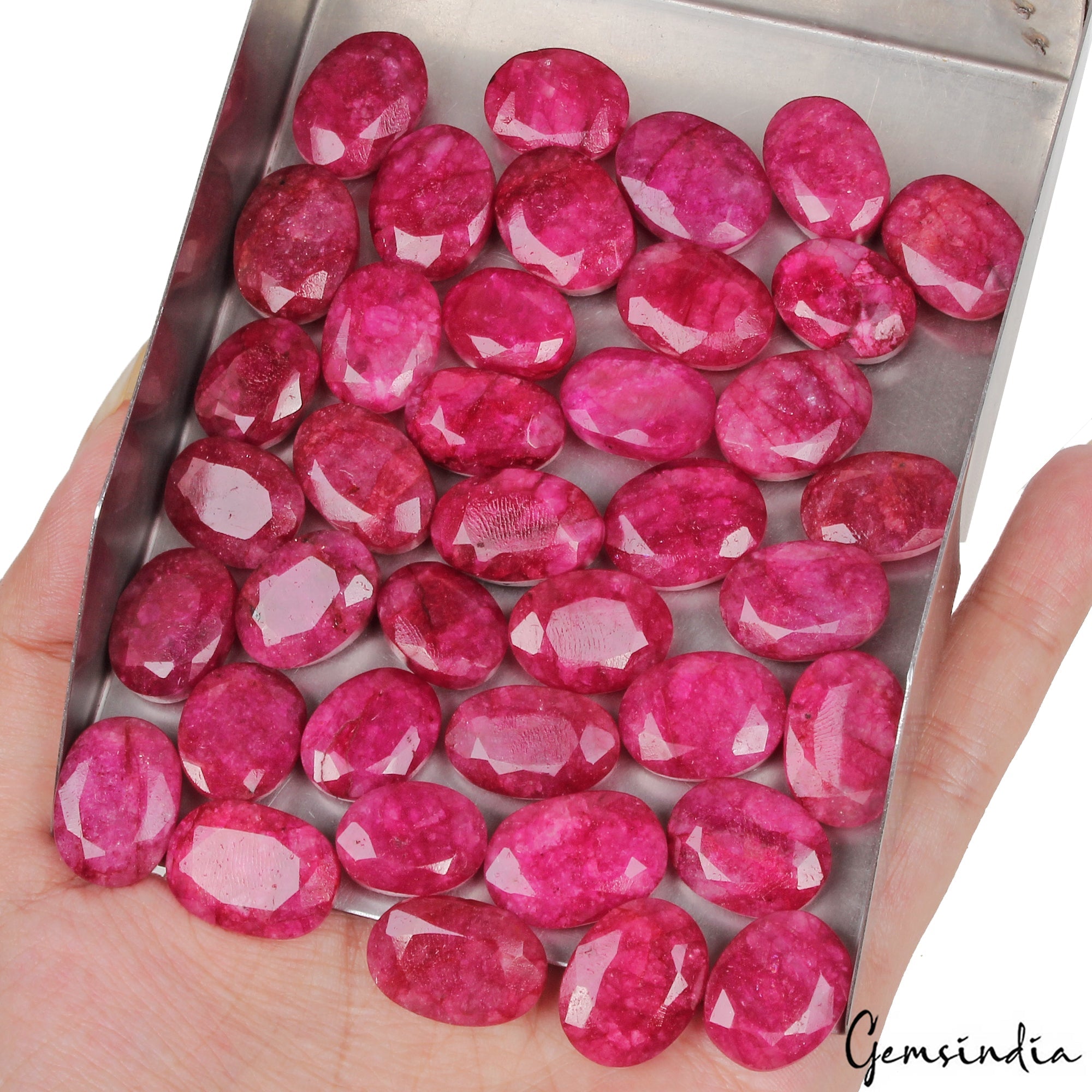 540 Ct/39 Pcs Natural Pink Red Beryl (Bixbite) Oval Cut Loose Gems Wholesale Lot