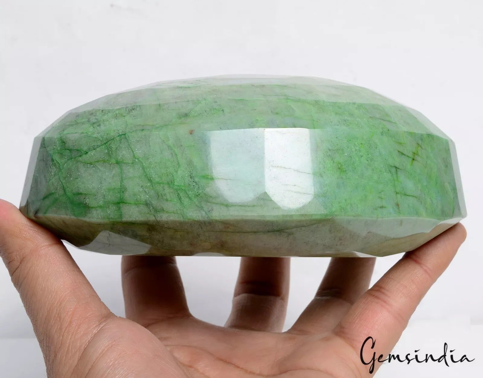 7420 Cts Natural Emerald Huge Oval Faceted Cut Museum Size Gemstone From Brazil