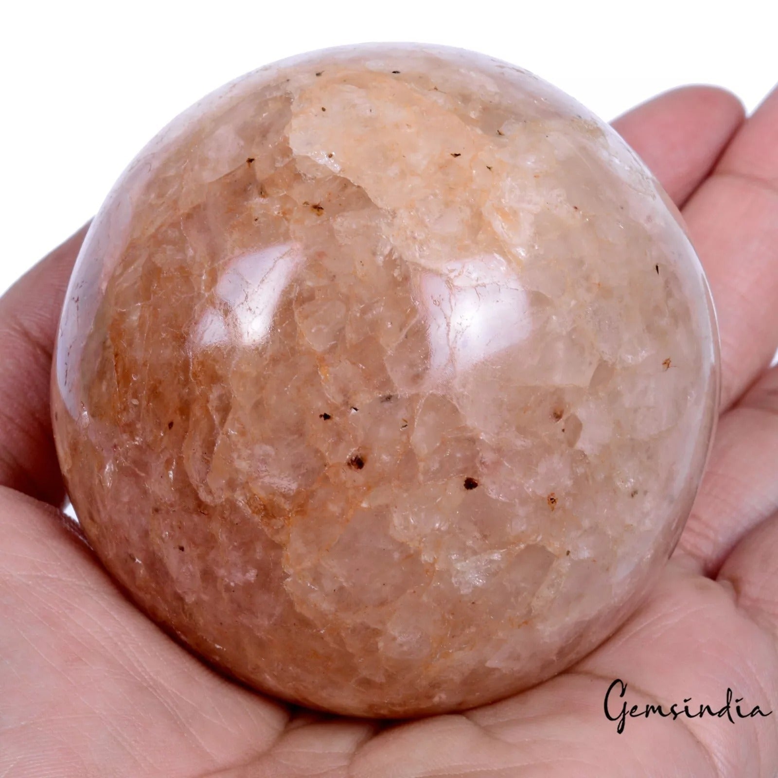 2400 Ct Natural Peach Aventurine Crystal Healing Home Decor Huge Gem Sphere/Ball