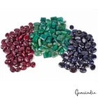 3000 Ct/204 Pcs Natural Ruby Emerald Sapphire Mix Cut Wholesale Gemstones Lot