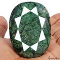 Brazilian Emerald Loose Gemstone, Color Enhanced, Green — 74 x 55 x 23 mm, 850 Ct, Brazil