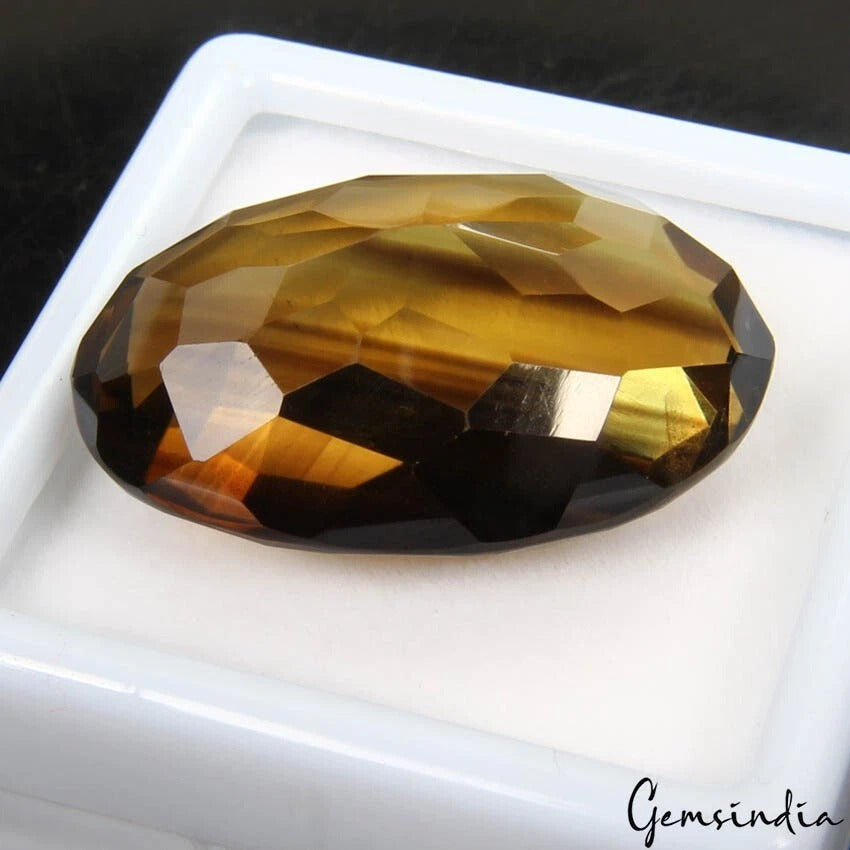 Smoky Quartz Loose Gemstone, Untreated, Brown — 32 x 21 x 14 mm, 60.60 Ct