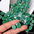 600 Cts/50 Pcs Natural Brazilian Green Emerald Mix Cut Loose 14mm-18mm Gems Lot