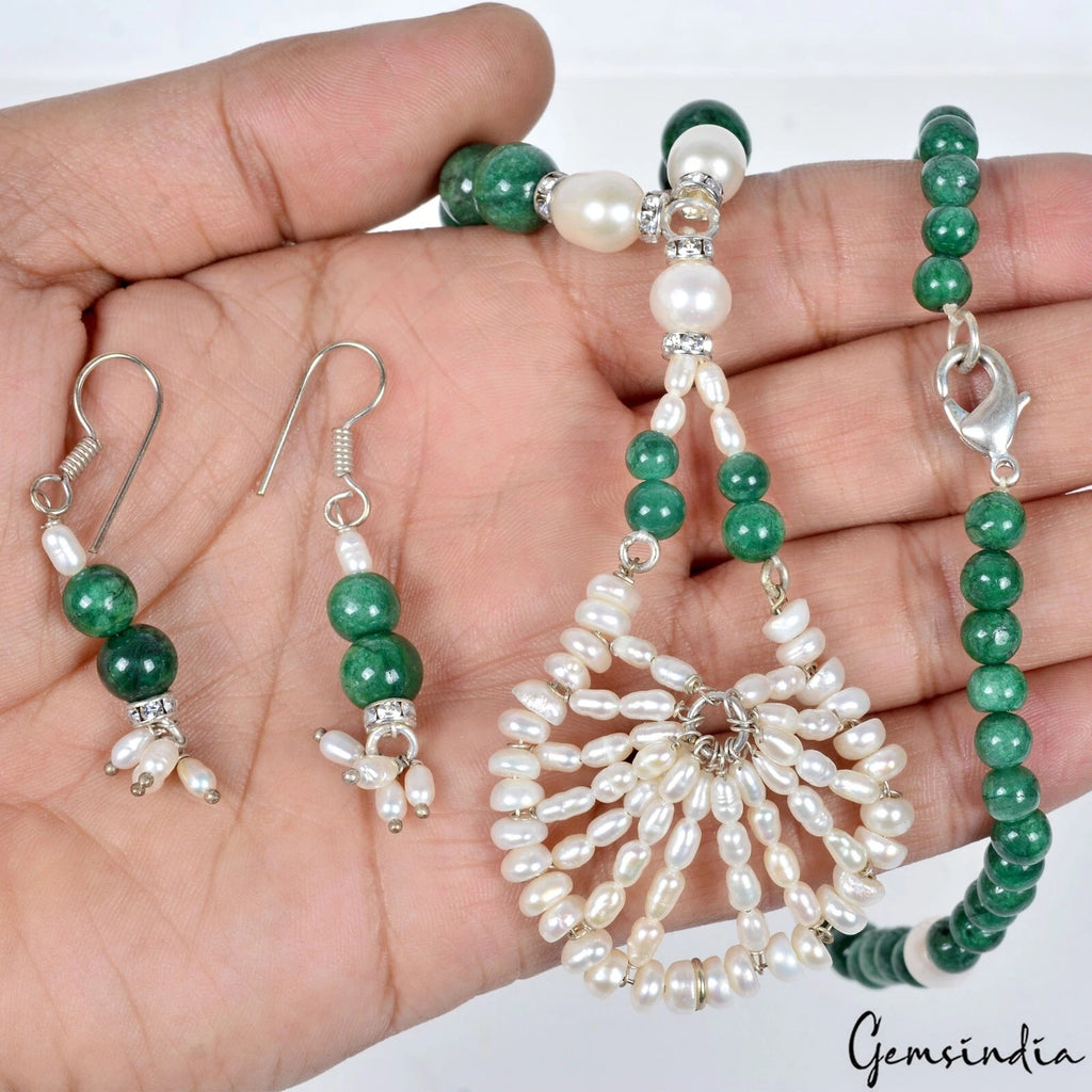 Emerald Necklace, Untreated, Green — 22 Inch, 312 Ct, Brazil