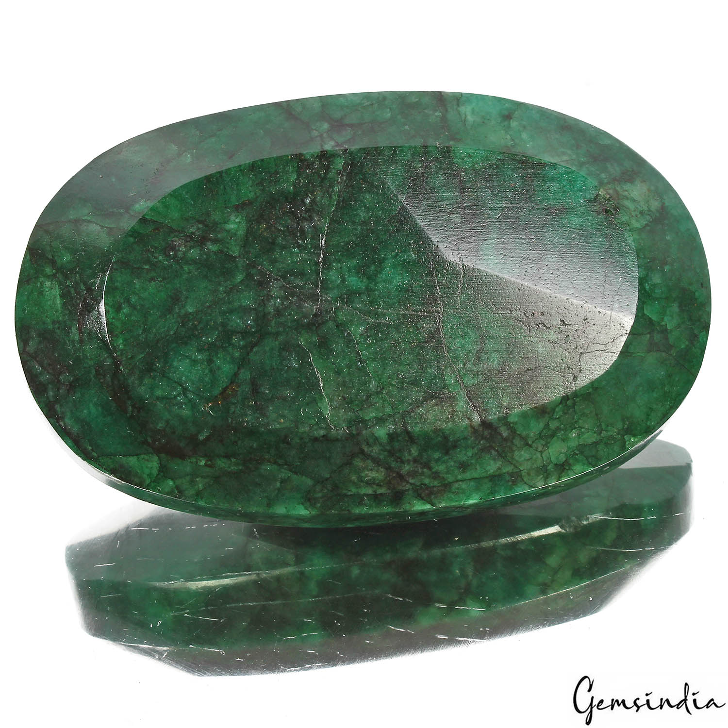 Certified 690 Ct Natural Brazilian Bottle Green Emerald Oval Cut Earth Mined Gem