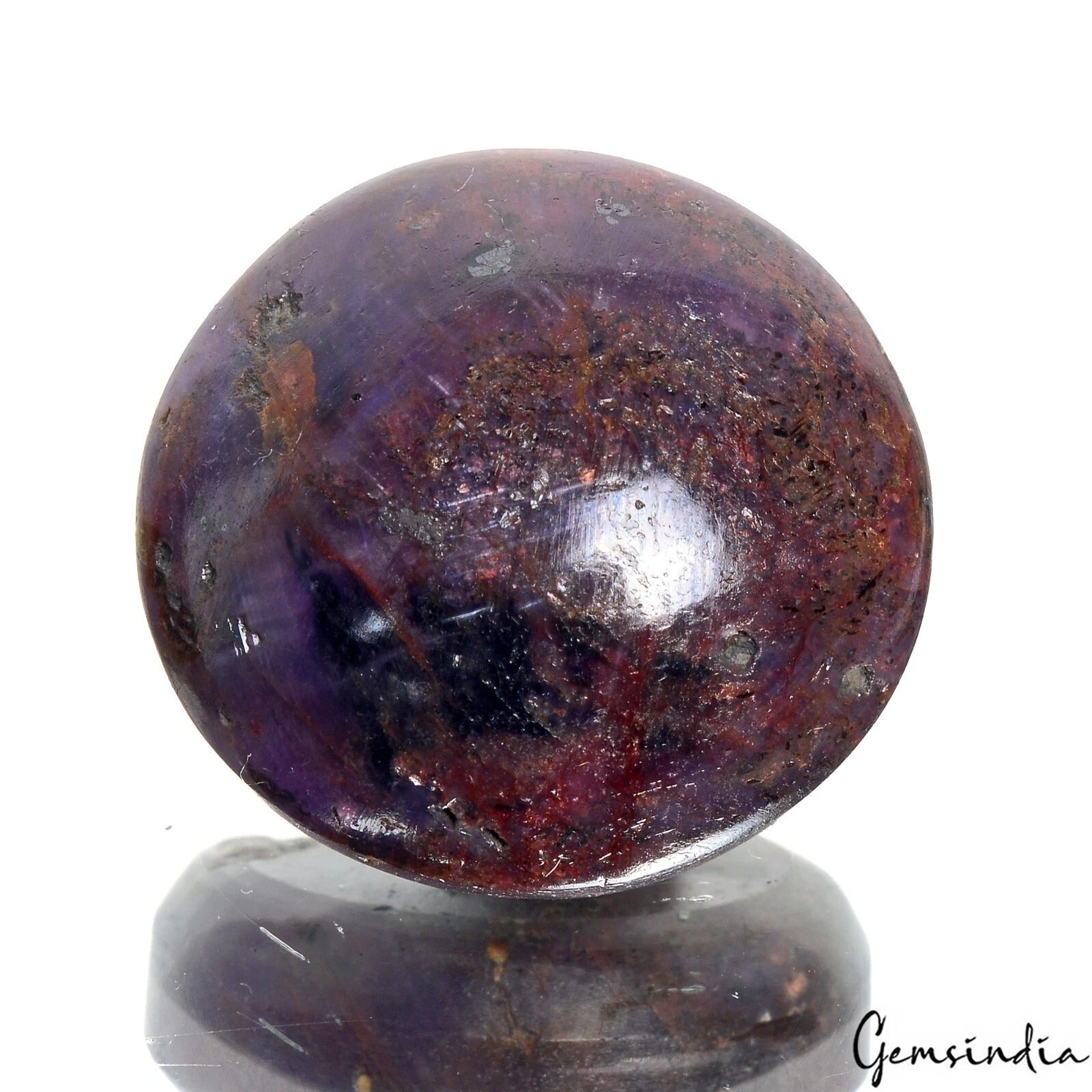Ruby Cabochon, Untreated — 29x27x14mm, 130.20 Ct