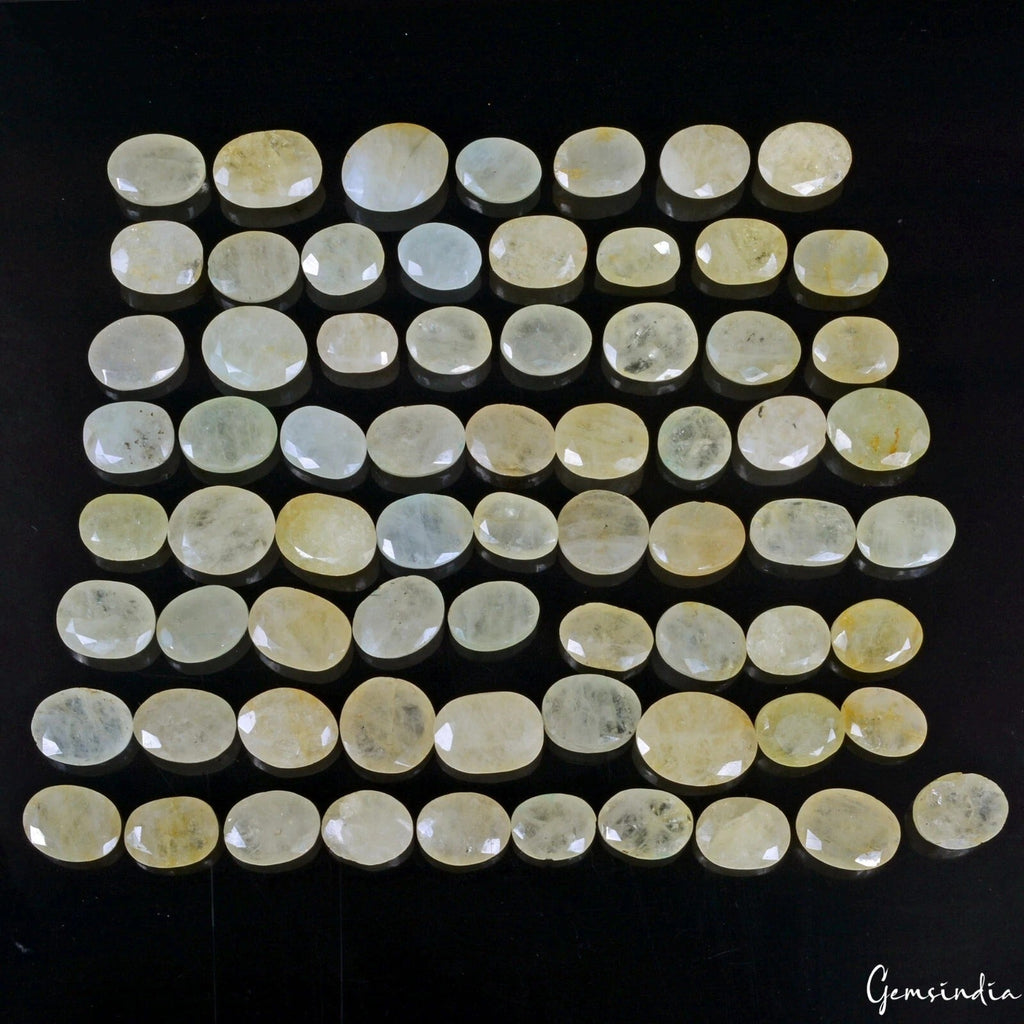 79 Pcs Natural Yellow Beryl Heliodor Oval Faceted Cut 770 Cts Loose Gemstone lot
