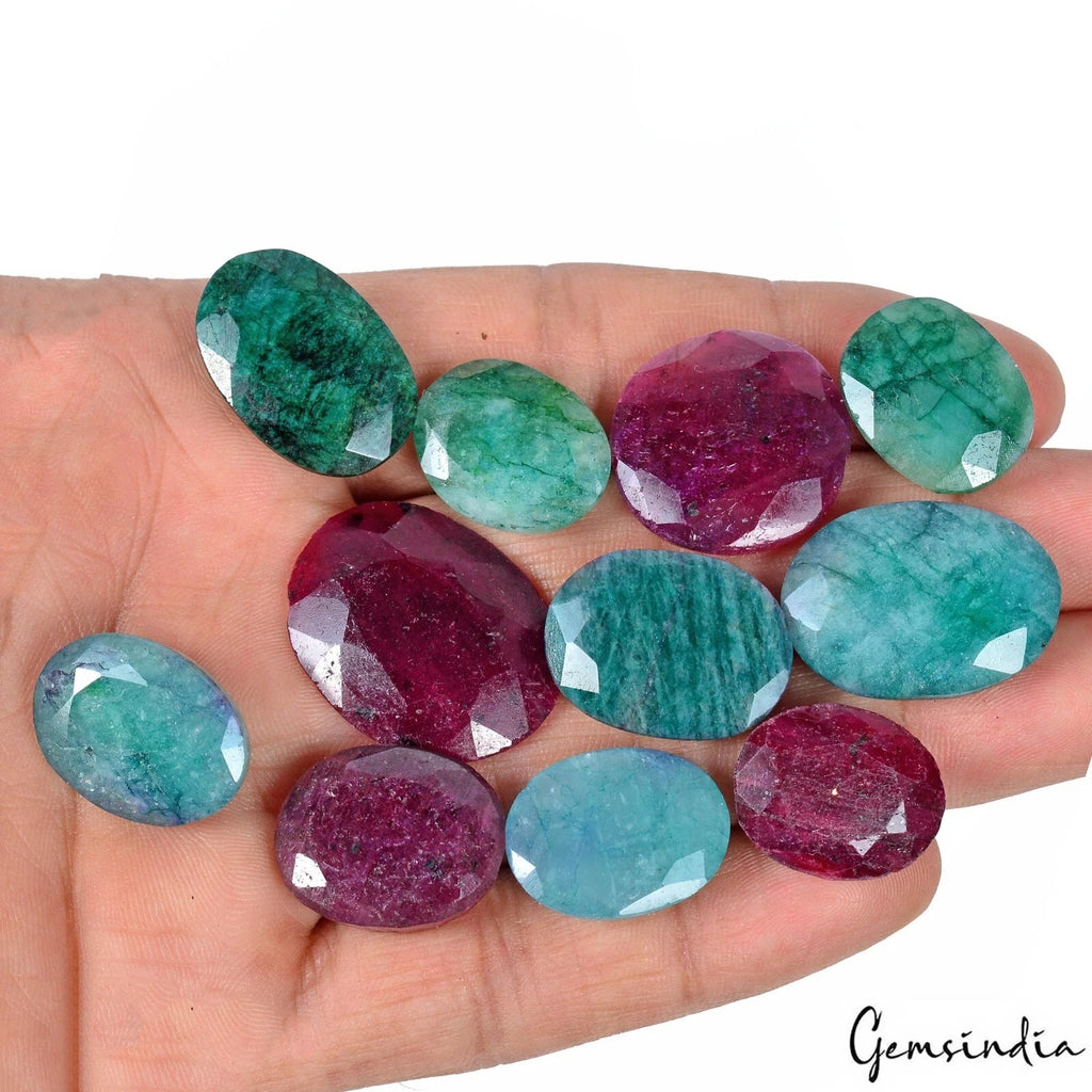 Ruby Lot, Loose Gemstone, Red — 11 Pieces, 19mm to 28mm, 290 Ct, Madagascar