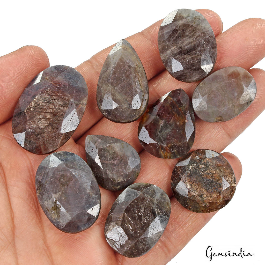 470 Ct Natural Untreated Brown Blue Sapphire Mix Cut Earth Mined Gems Lot 9 Pcs