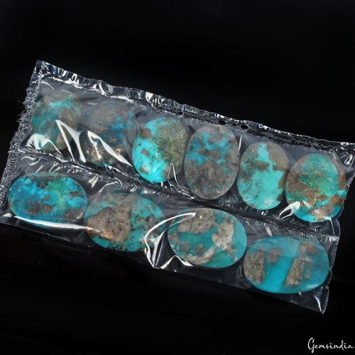 10 Pcs Natural Turquoise Top Quality 21-25mm Cabochon Untreated Loose Gemstones
