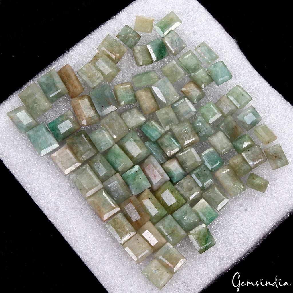78 Pcs Natural Green Emerald From Brazil Mix Cut Loose 7-10mm Gemstones Lot
