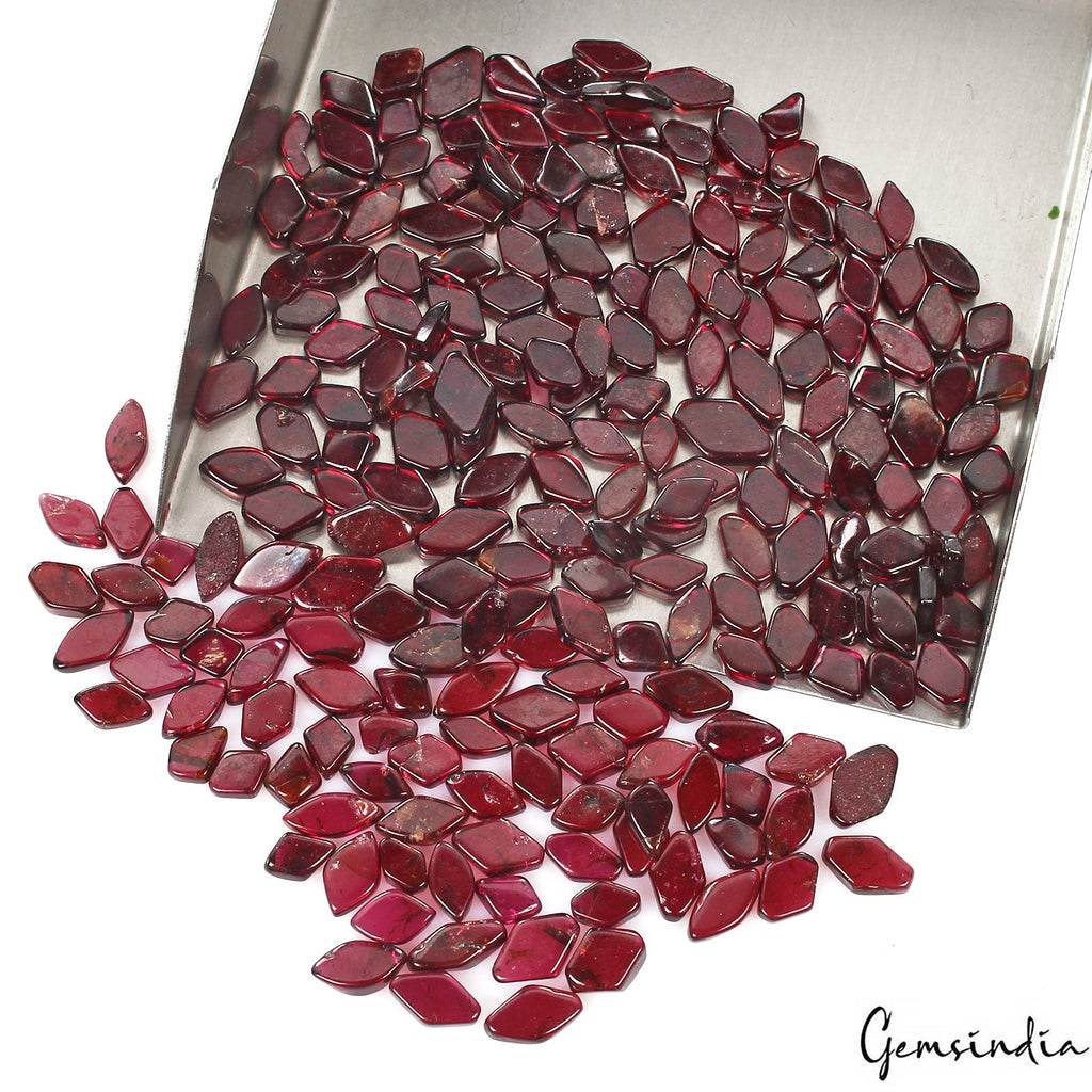 300 Ct/220 Pcs Natural Untreated Wine Red Rhodolite Garnet Mini Chips Fancy Gems