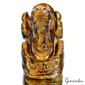 600 Ct Natural Untreated Tiger Eye Hand Carved Ganesha Sculpture Art Work Gems