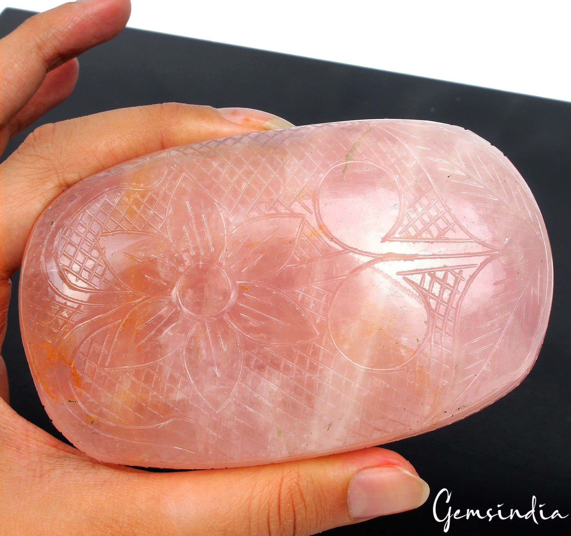 2300 Ct Natural Untreated Rose Quartz Oval Carved Huge Size Earthmined Loose Gem