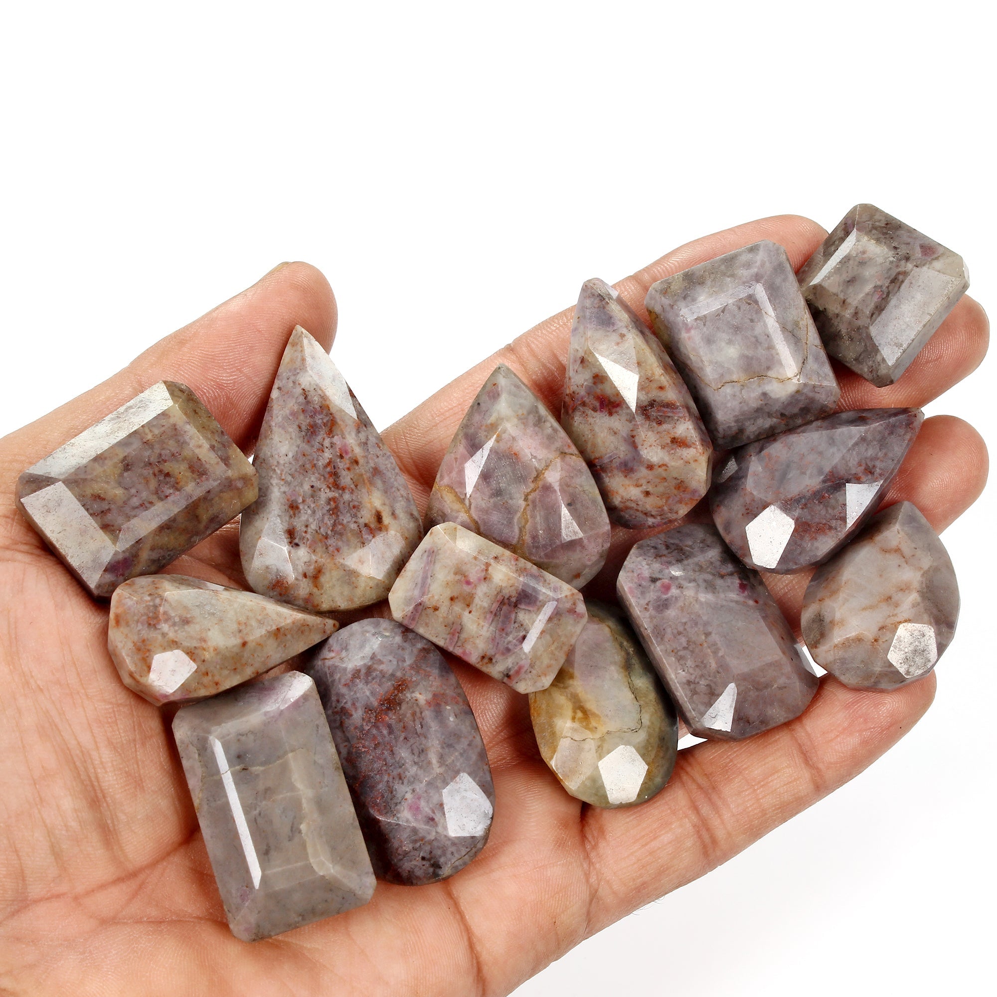 1200 Ct/14 Pc Natural Untreated Ruby in Crystal Matrix Mix Cut Wholesale Gem Lot